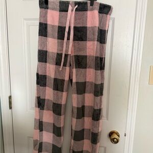 Secret Treasures Pink and Gray Plaid Pants